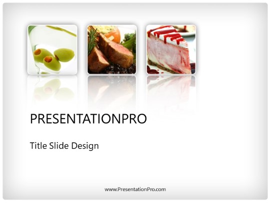 Dinner Date PowerPoint Template title slide design