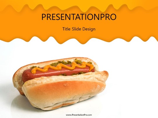 Single Hotdog PowerPoint Template title slide design