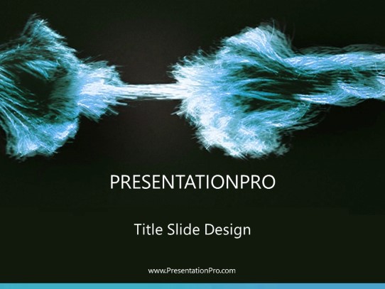 Cut Loose Teal PowerPoint Template title slide design