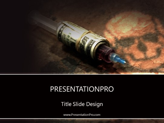 Drug Addiction PowerPoint Template title slide design