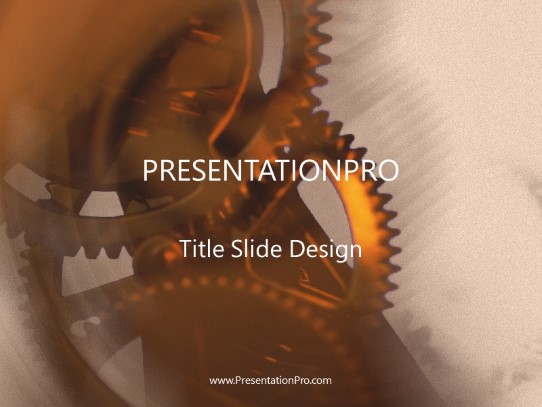 Goldgear PowerPoint Template title slide design