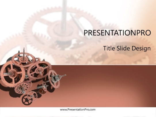 Keepin Time Rust PowerPoint Template title slide design