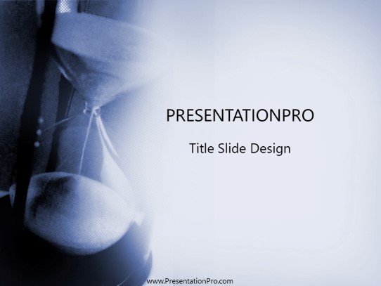 Running Out Blue PowerPoint Template title slide design