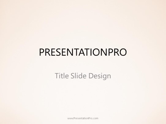 Simple Gradient Orange PowerPoint Template title slide design