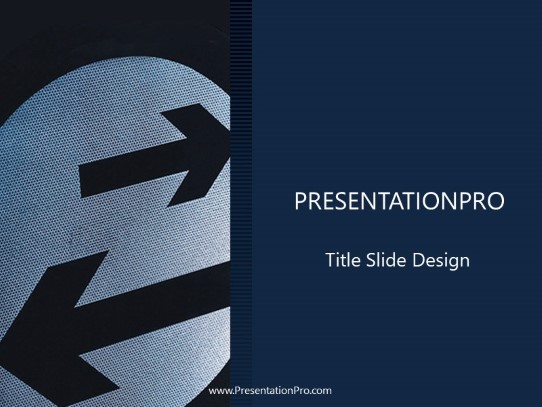 Which Ways Blue PowerPoint Template title slide design