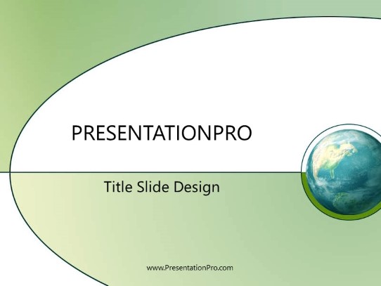 Inverse Green PowerPoint Template title slide design