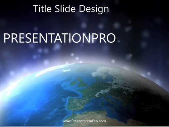 Top Of World PowerPoint Template title slide design