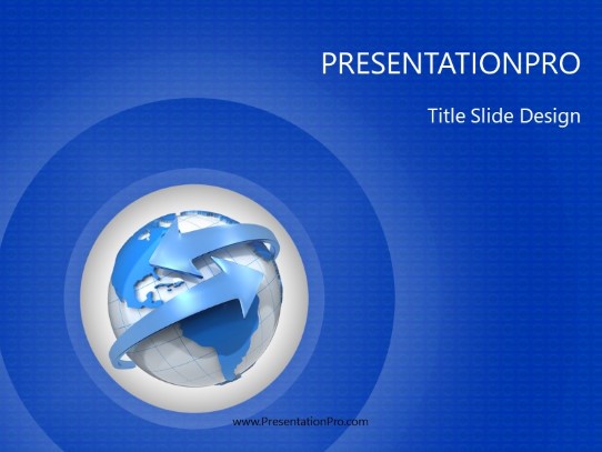 World Around Me Blue PowerPoint Template title slide design