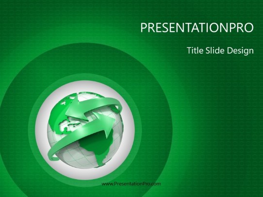 World Around Me Green PowerPoint Template title slide design