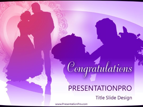 Married PowerPoint Template title slide design