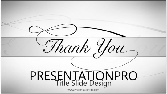 Thank You Gray Widescreen PowerPoint Template title slide design