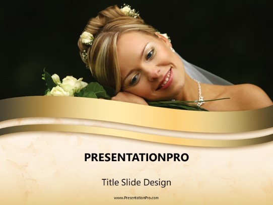 Wedding Bliss PowerPoint Template title slide design