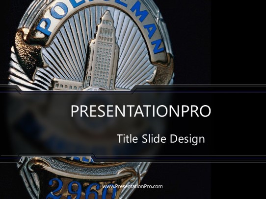 Badge PowerPoint Template title slide design