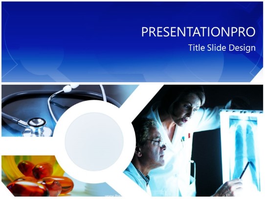 Angled Medical PowerPoint Template title slide design