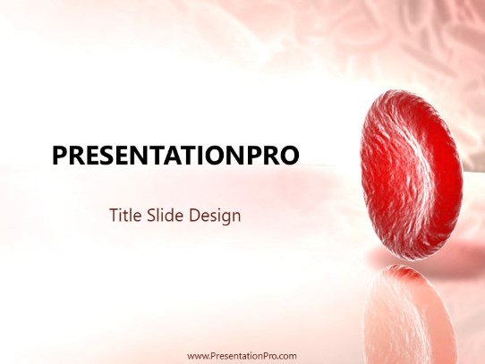 Bloodcell PowerPoint Template title slide design