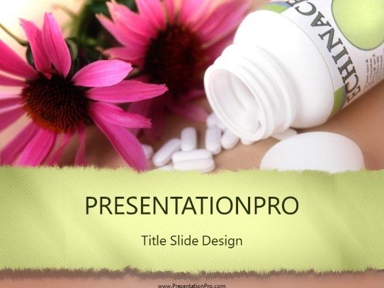 Echinacea PowerPoint Template title slide design