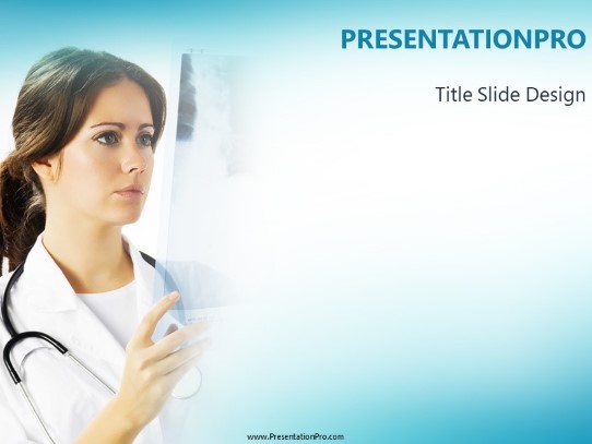 Female X Ray Tech PowerPoint Template title slide design