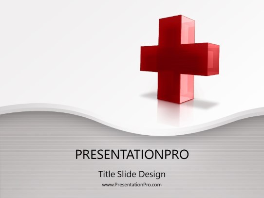 First Aid Cross PowerPoint Template title slide design