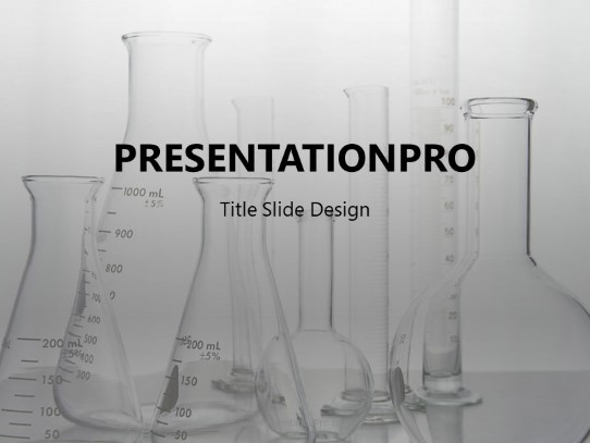 Flasks PowerPoint Template title slide design