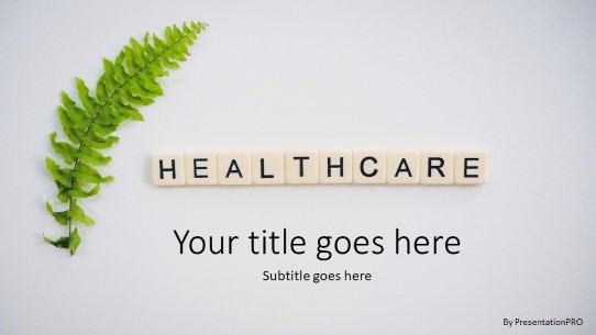 Healthcare Blocks PowerPoint Template title slide design