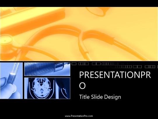 Healthy Yellow PowerPoint Template title slide design