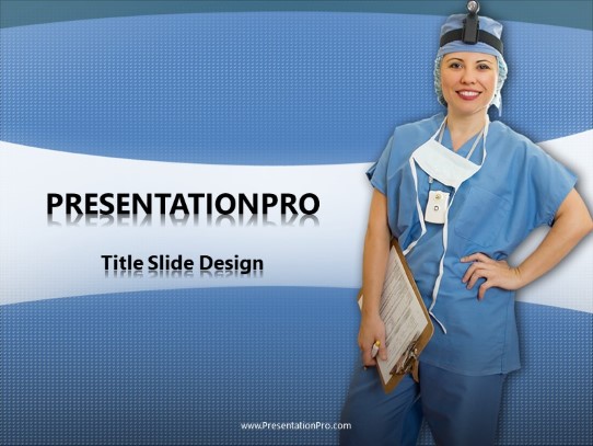 Medical Nurse PowerPoint Template title slide design