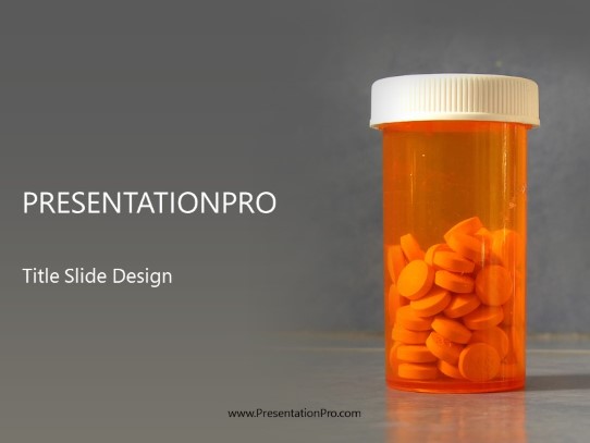 Prescription Bottle PowerPoint Template title slide design