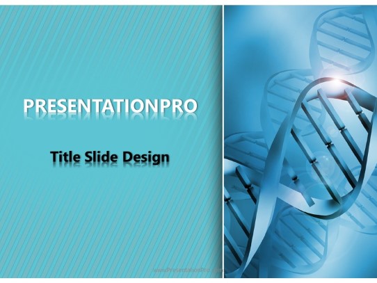 Shinning Dna PowerPoint Template title slide design