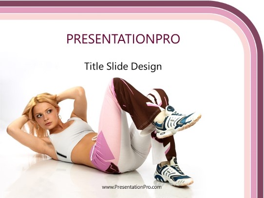 Sit Ups PowerPoint Template title slide design