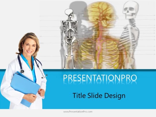 Skeletal Exam PowerPoint Template title slide design