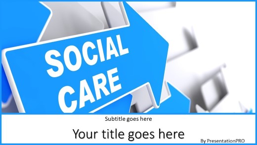 Social Care Widescreen PowerPoint Template title slide design