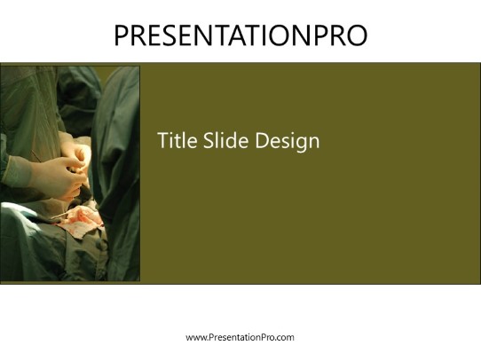 Surgery PowerPoint Template title slide design