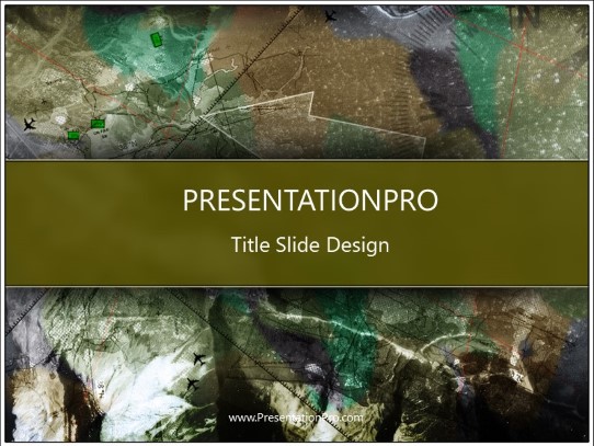 Map PowerPoint Template title slide design