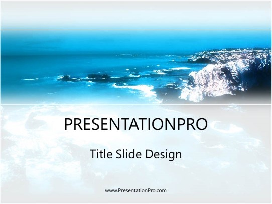Coastal PowerPoint Template title slide design