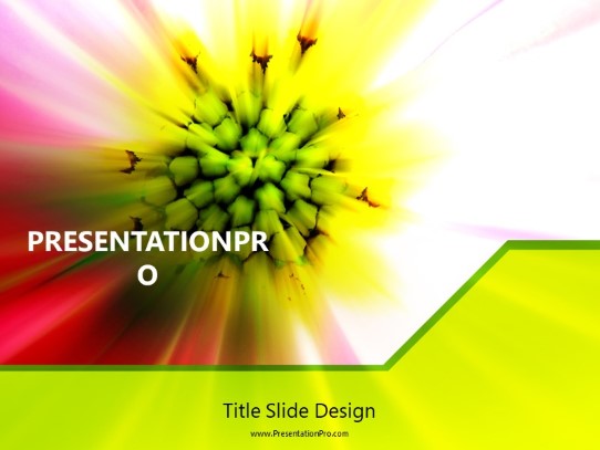 Flower Bloom Blur PowerPoint Template title slide design