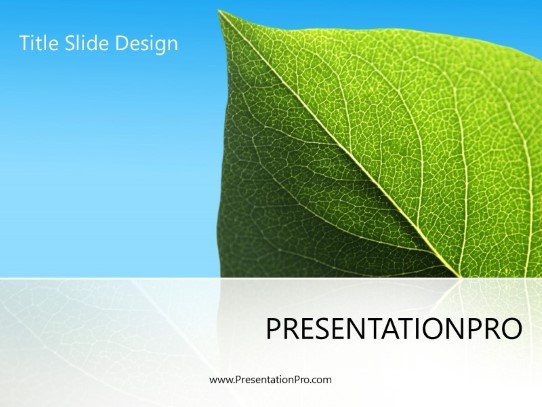 Isolated Leaf PowerPoint Template title slide design
