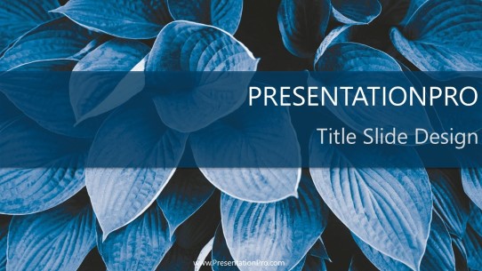 Large Leaves Widescreen PowerPoint Template title slide design
