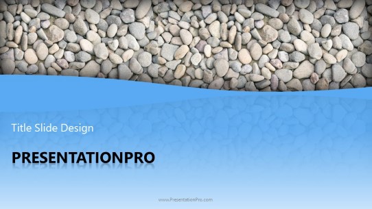 River Stones Widescreen PowerPoint Template title slide design