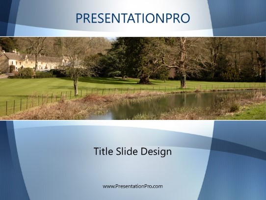 Rural Village PowerPoint Template title slide design