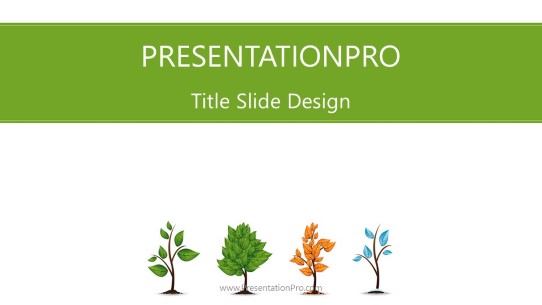 Seasons Green 02 Widescreen PowerPoint Template title slide design