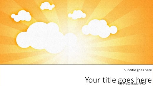 Setting Sun Widescreen PowerPoint Template title slide design