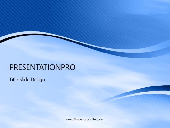 Sky Swoop Blue PowerPoint Template title slide design