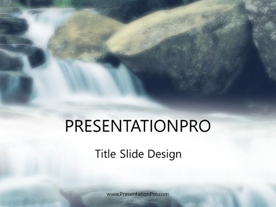Waterfall PowerPoint Template title slide design