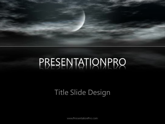 Moon Clouds PowerPoint Template title slide design