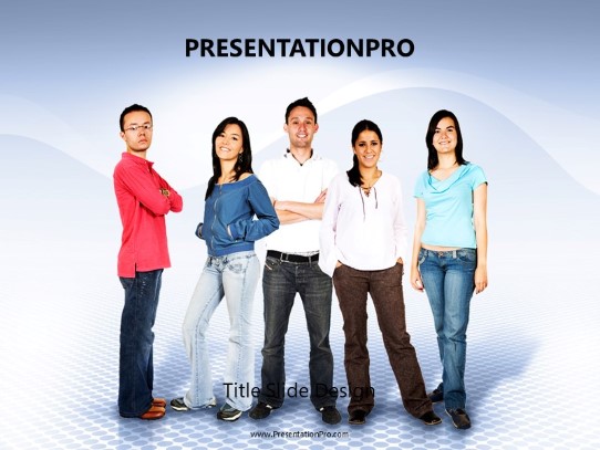 Casual Youth PowerPoint Template title slide design