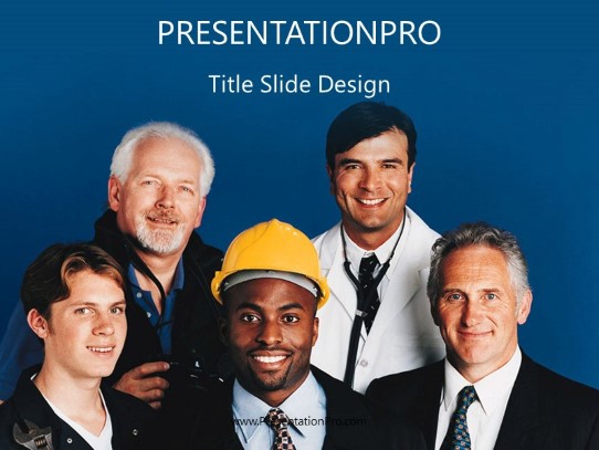 Group01 Men PowerPoint Template title slide design