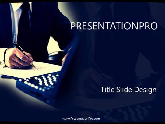 Guyworking PowerPoint Template title slide design