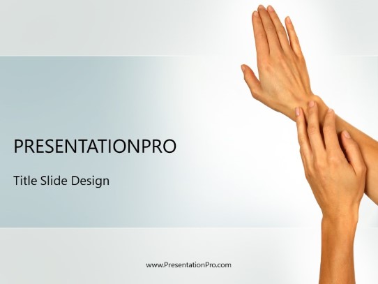Hands So Soft PowerPoint Template title slide design