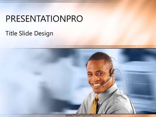 Helpful Guy PowerPoint Template title slide design