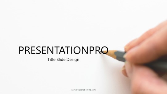 Pencil Sketch Widescreen PowerPoint Template title slide design